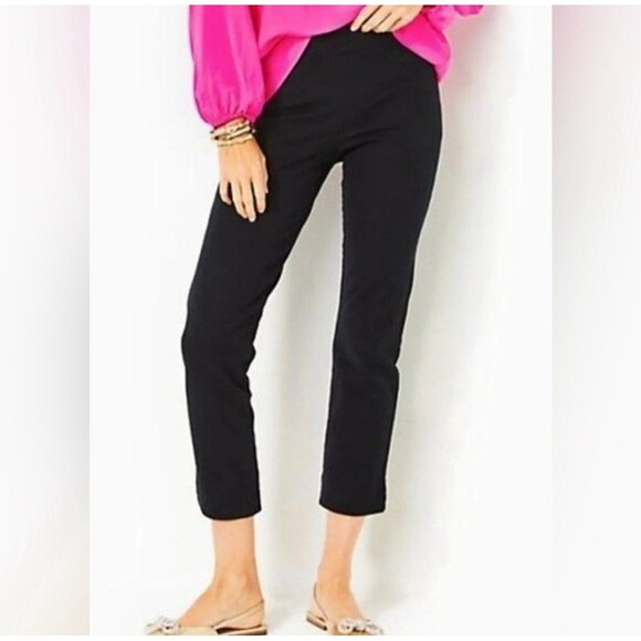 Lilly Pulitzer Black Merrin Bi-Stretch Pants Size 00 Work Office Elevated Basics - Picture 2 of 16